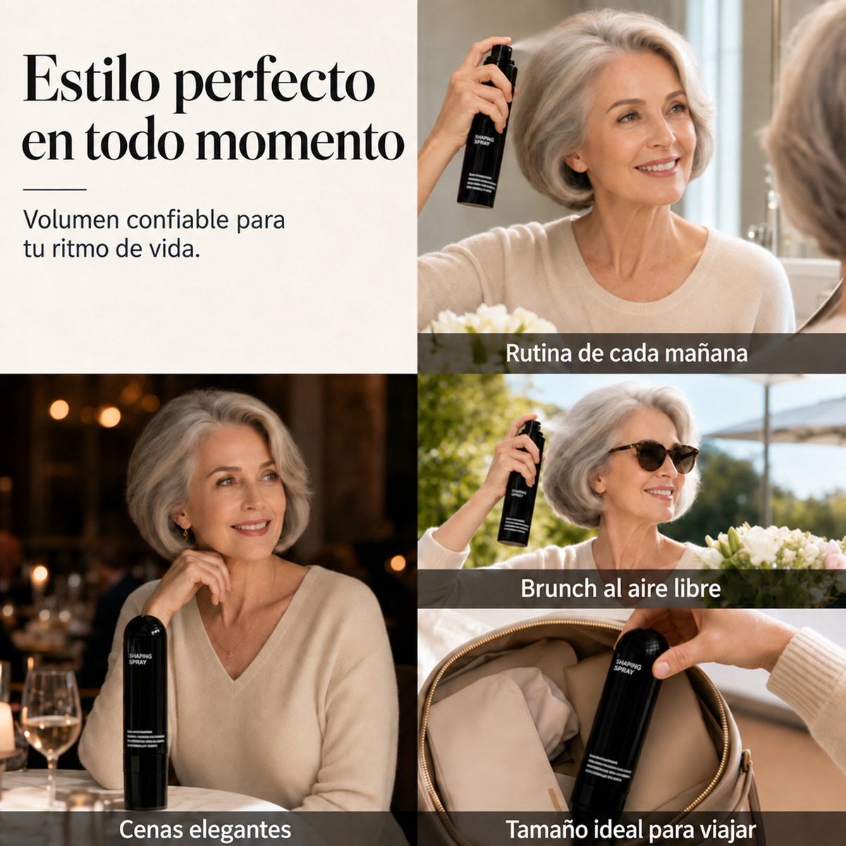 Volumen para la rutina diaria, eventos y viajes