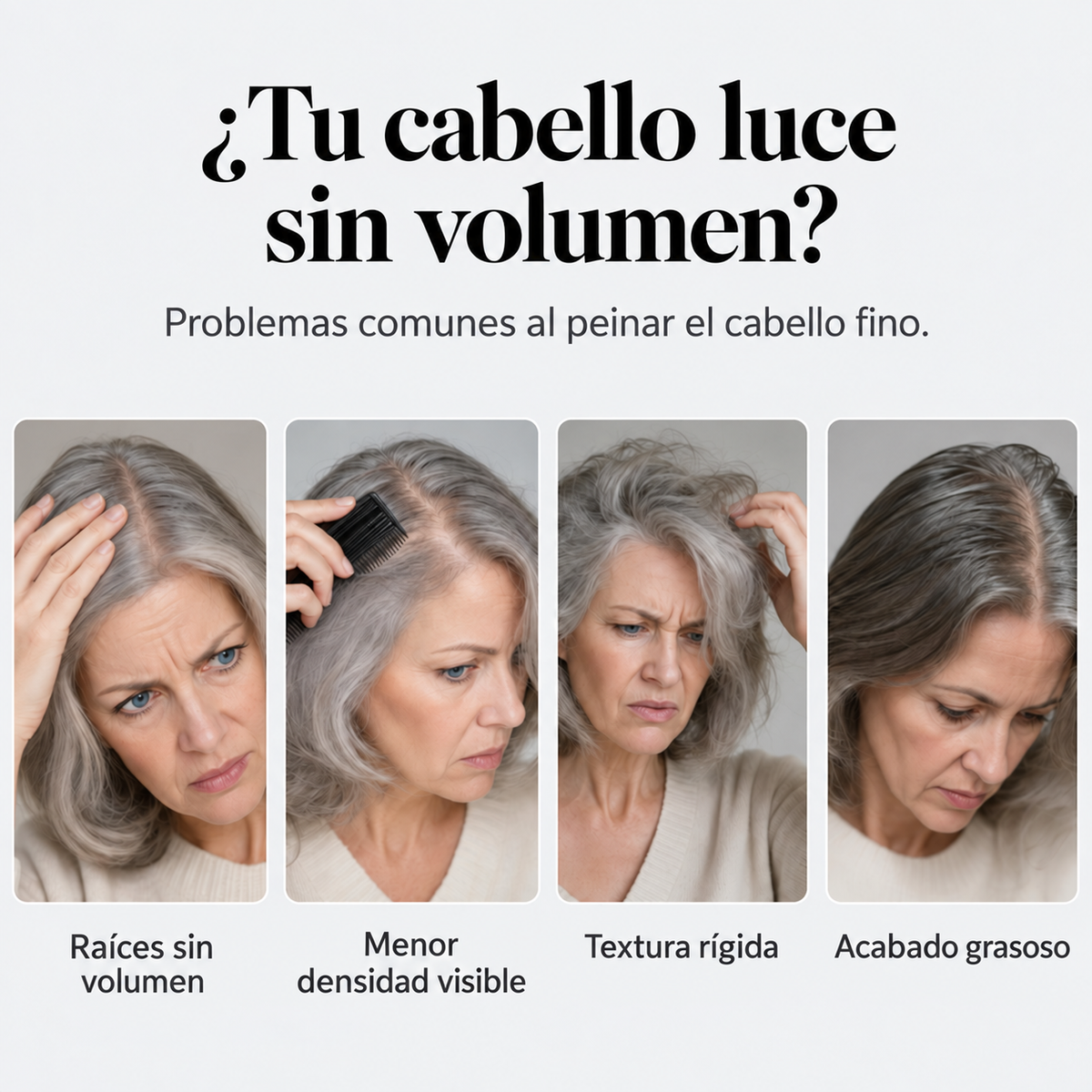 Raíces sin volumen y menor densidad visible