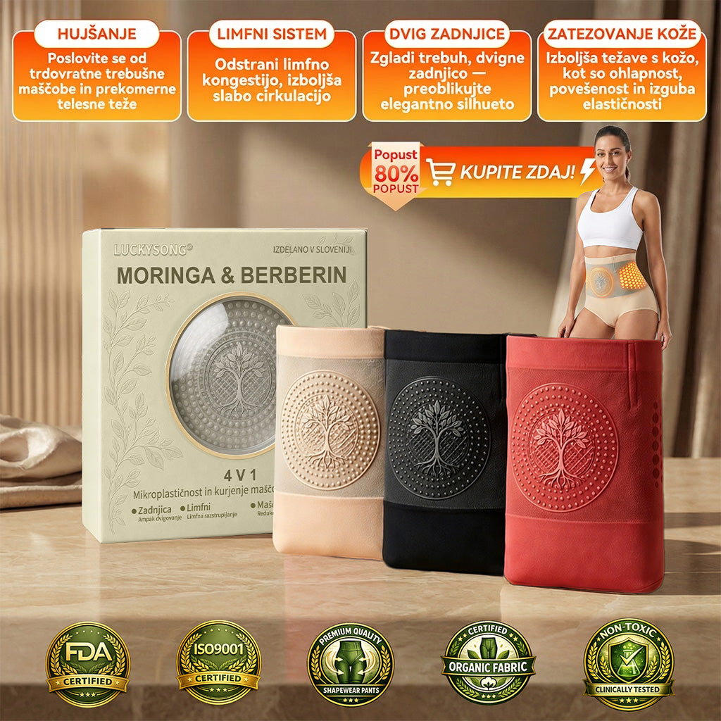 Uradna trgovina 📢 | ✅ 𝐋𝐔𝐂𝐊𝐘𝐒𝐎𝐍𝐆® 𝟐𝟎𝟐𝟔 Moringa BQi: 4-v-1 pajkice za takojšnje oblikovanje postave in izgorevanje maščob z mikrodelci 🌹